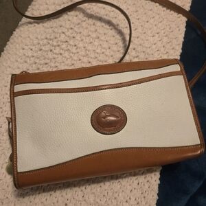 Vintage Two-Tone Dooney & Burke Leather Crossbody Bag